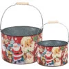 Primitives By Kathy Set Of 2 Vintage Christmas Buckets 115340 1 Primitives By Kathy Set Of 2 Vintage Christmas Buckets 115340 -Christmas Decorations 115340 31 96435.1675956378