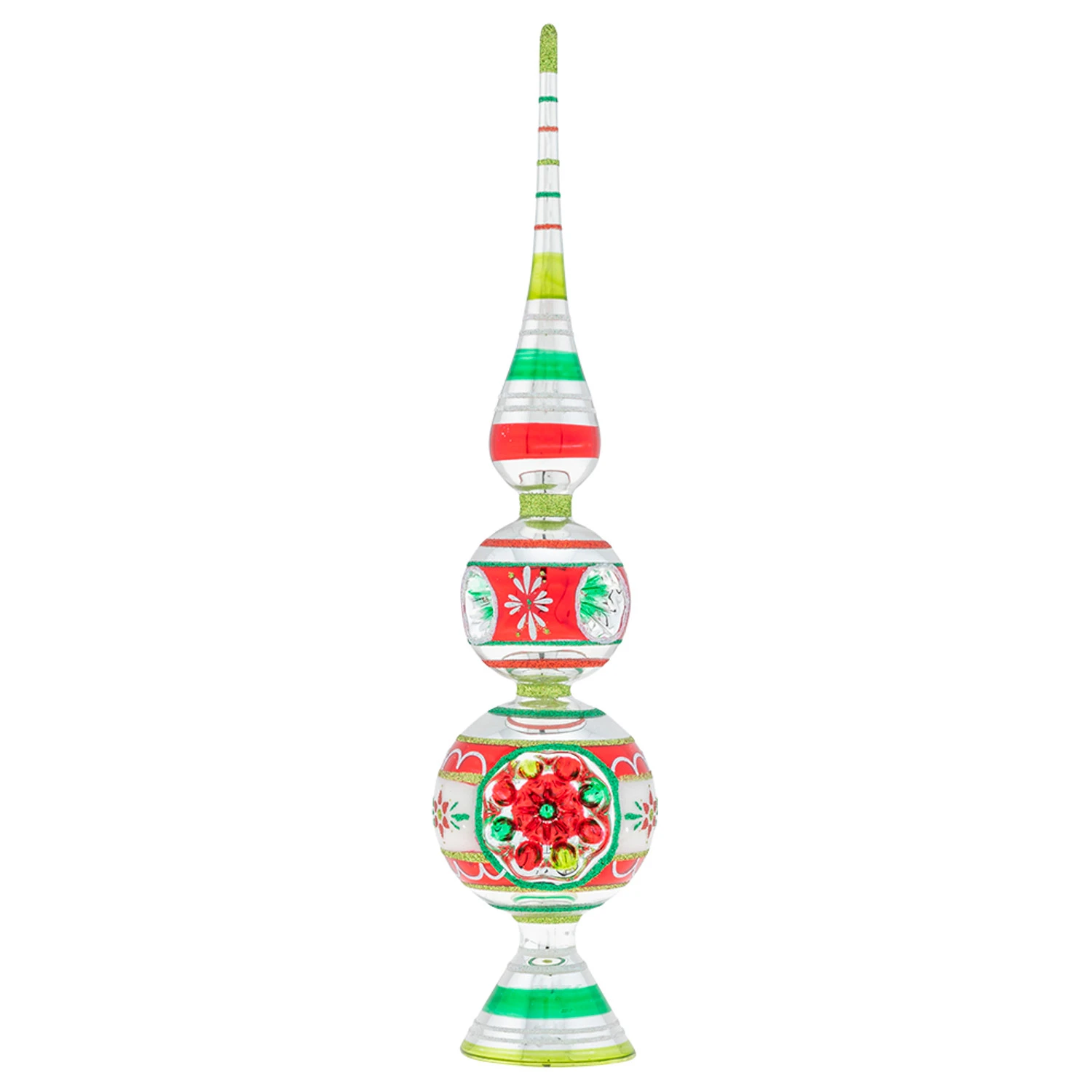 Shiny Brite Holiday Splendor 13" Christmas Finial Stand With Reflector 4027999 3 Shiny Brite Holiday Splendor 13" Christmas Finial Stand With Reflector 4027999