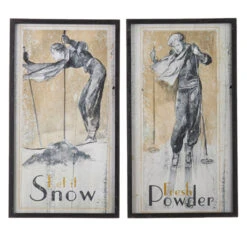 Raz 28" Vintage Ski Framed Wooden Christmas Wall Art 4144581 9 Raz 28" Vintage Ski Framed Wooden Christmas Wall Art 4144581 -Christmas Decorations 4144581 26374.1647458140