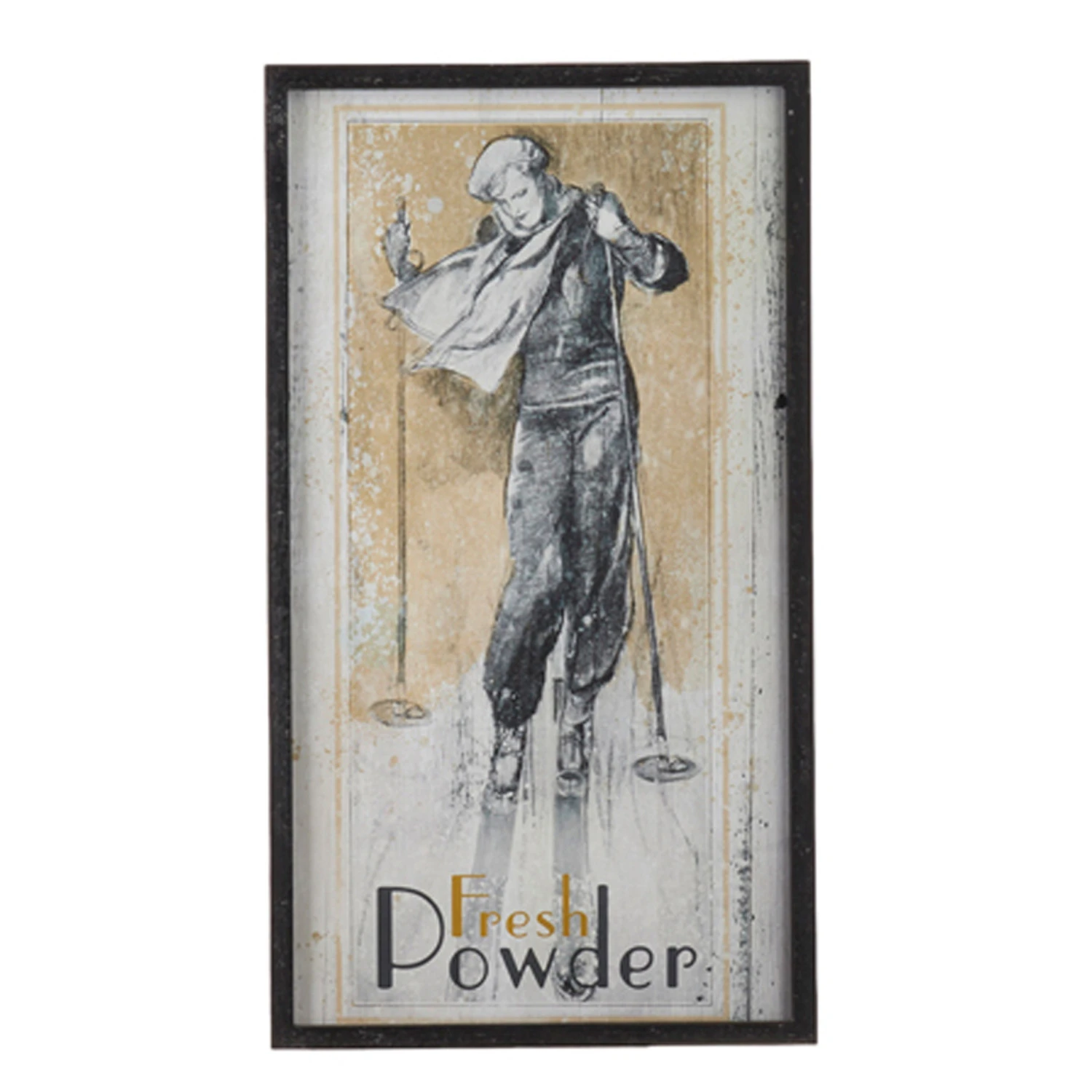 Raz 28" Vintage Ski Framed Wooden Christmas Wall Art 4144581 5 Raz 28" Vintage Ski Framed Wooden Christmas Wall Art 4144581 - Image 3