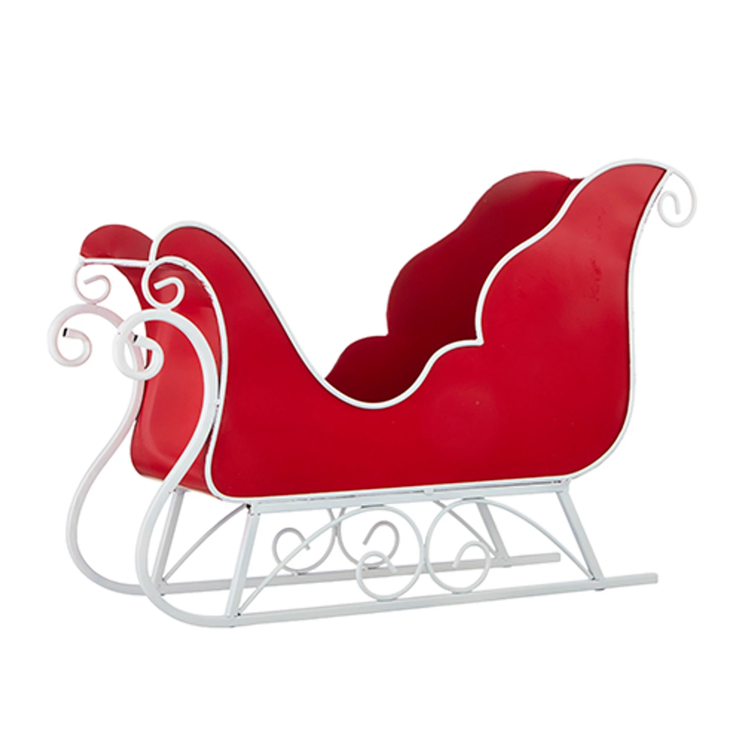 Raz 24.75" Red And White Sleigh Christmas Decoration 4211322 3 Raz 24.75" Red And White Sleigh Christmas Decoration 4211322