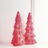 Raz Set Of 2 Pink Textured Glass Lighted Christmas Tree Decoration 4220113 1 Raz Set Of 2 Pink Textured Glass Lighted Christmas Tree Decoration 4220113 -Christmas Decorations 4220113 14862.1657673146