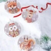 Raz 5.5" Set Of 4 North Pole Friends Glass Disc Christmas Ornament 4224624 -Christmas Decorations 4224624 28217.1649793670