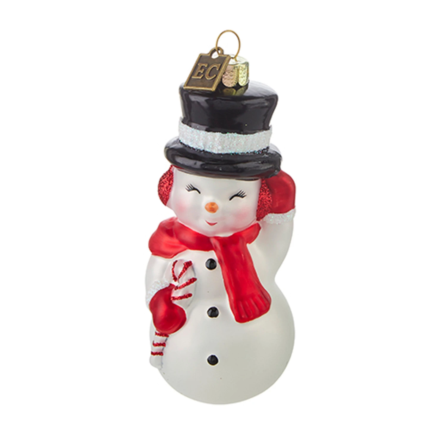 Raz 4.5" Or 8" Eric Cortina Snowman Blow Mold Glass Christmas Ornament 4253122 4 Raz 4.5" Or 8" Eric Cortina Snowman Blow Mold Glass Christmas Ornament 4253122 - Image 2