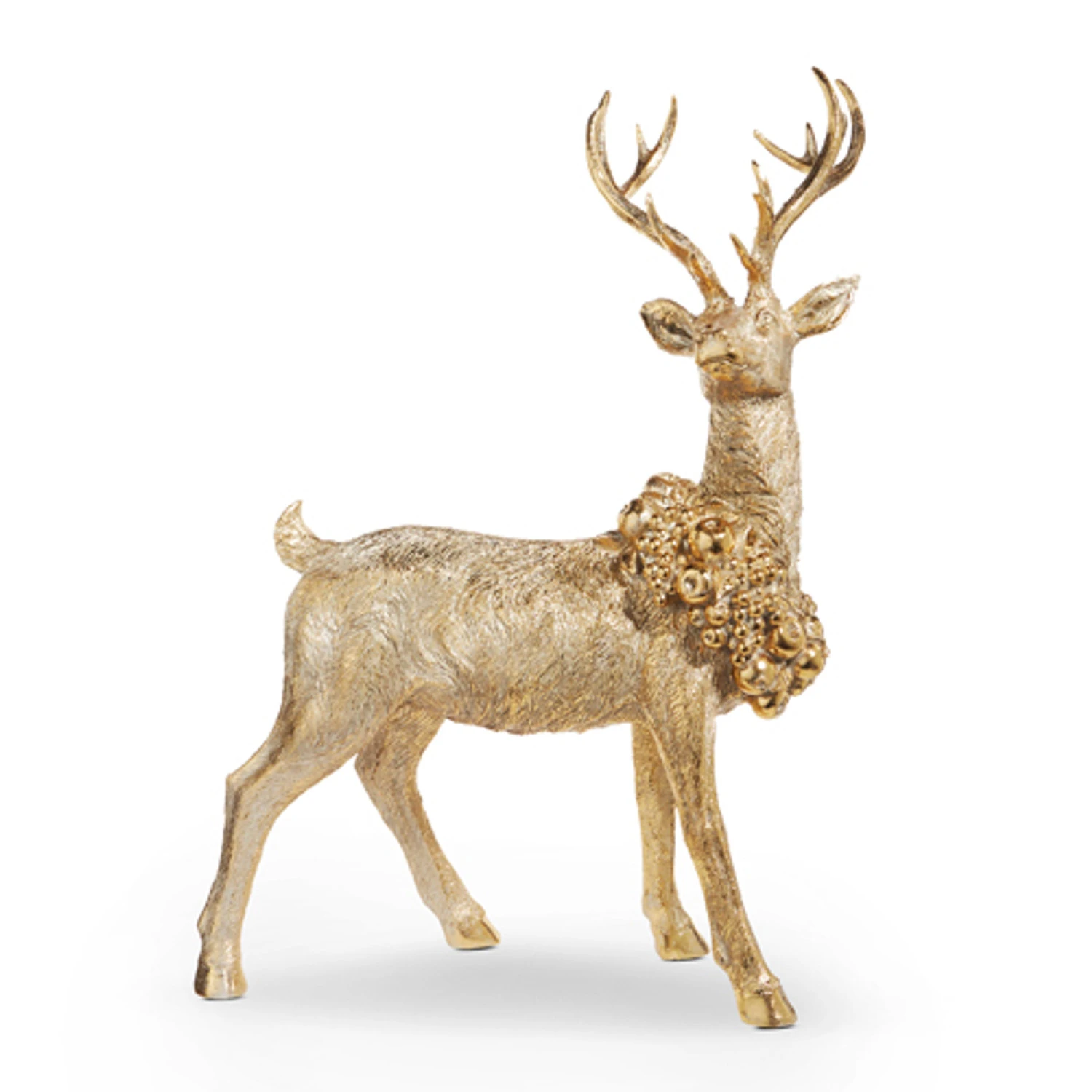 Raz Gold Laying Or Standing Deer With Wreath Christmas Decoration 5 Raz Gold Laying Or Standing Deer With Wreath Christmas Decoration - Image 3
