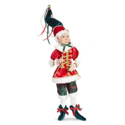 Raz 16" Red And Plaid Posable Christmas Elf Figure 4302355 8 Raz 16" Red And Plaid Posable Christmas Elf Figure 4302355 -Christmas Decorations 4302355a 08178.1686778659