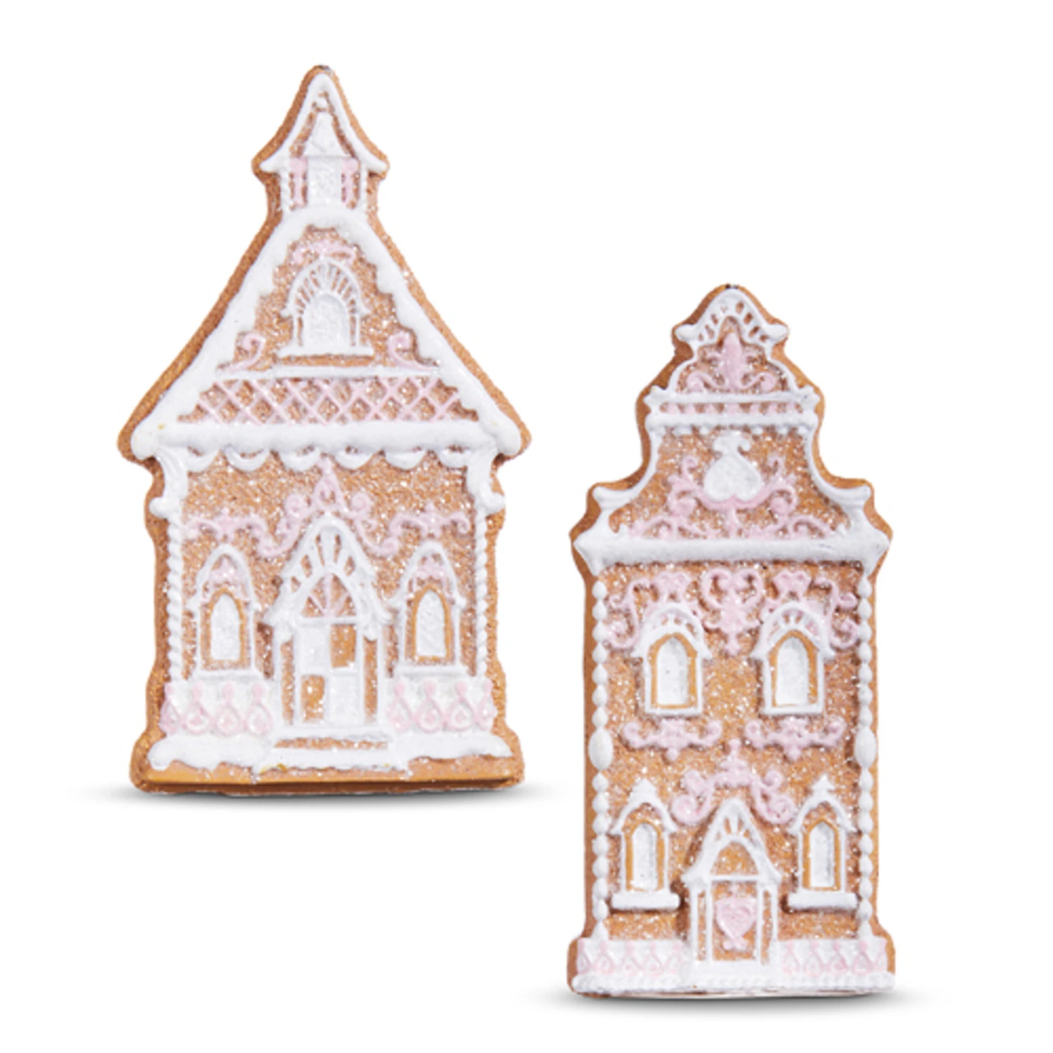 Raz 4" Set Of 2 Gingerbread Church Christmas Ornament 4310202 4 Raz 4" Set Of 2 Gingerbread Church Christmas Ornament 4310202 - Image 2