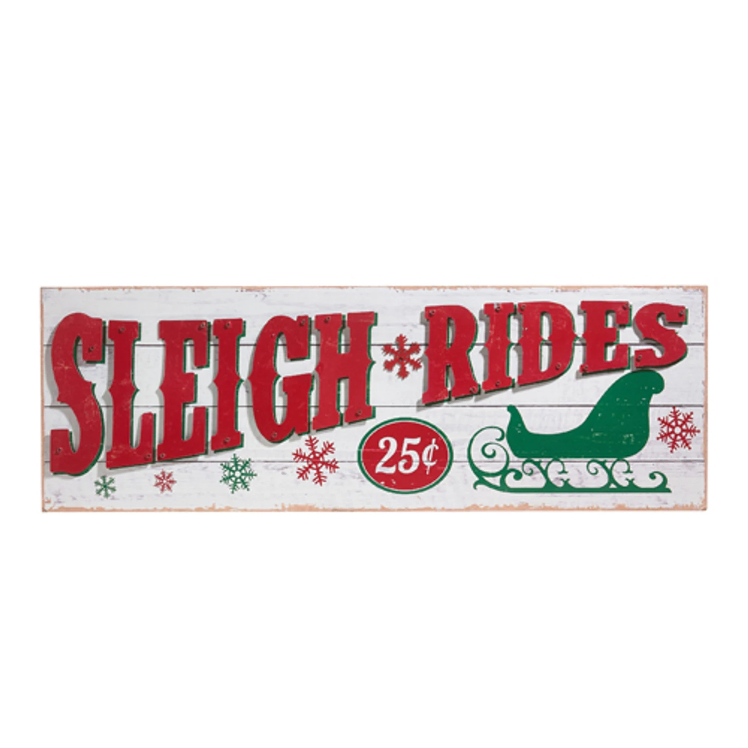 Raz 28"Sleigh Rides Christmas Wall Sign 4312375 4 Raz 28"Sleigh Rides Christmas Wall Sign 4312375 - Image 2