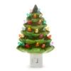 Raz 6" Vintage Green Ceramic Christmas Tree Night Light 4319167 -Christmas Decorations 4319167 62571.1690758740