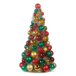 Raz 10", 13", Or 15.5" Red, Green And Gold Ball Ornament Christmas Tree -Christmas Decorations 4320000 47354.1683663107