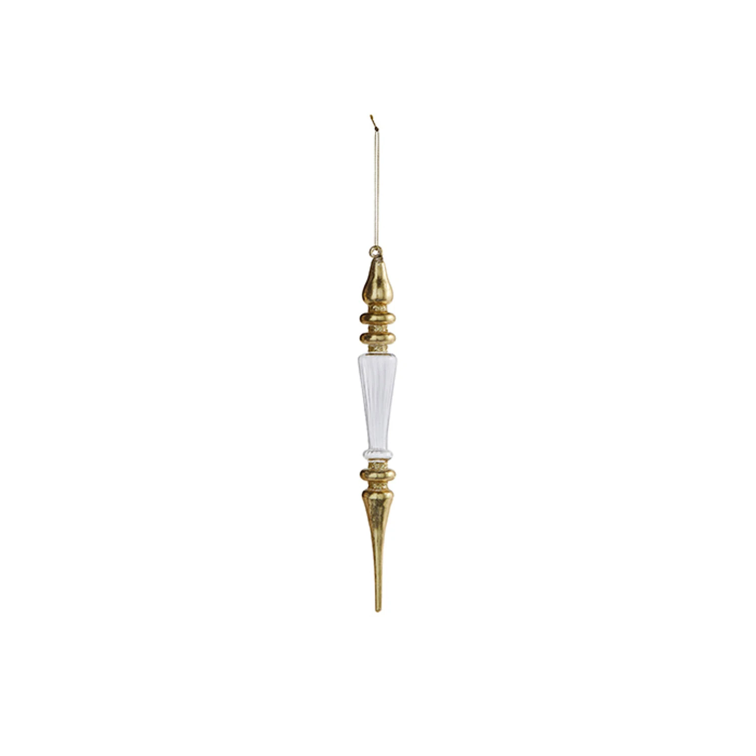 Raz 11" Gold And Clear Finial Glass Christmas Ornament 4320868 6 Raz 11" Gold And Clear Finial Glass Christmas Ornament 4320868 - Image 4