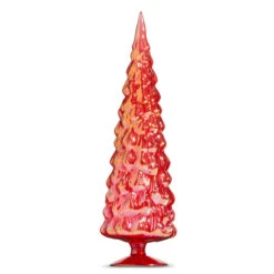 Raz 18" Large Iridescent Red Or Green Glass Tree Christmas Decoration -Christmas Decorations 4322934 11904.1686758721