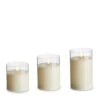 Uyuni 3.5" X 4",5", Or 6" Moving Flame Clear Glass Ivory Pillar Battery Candle 1 Uyuni 3.5" X 4",5", Or 6" Moving Flame Clear Glass Ivory Pillar Battery Candle -Christmas Decorations 4324025 4324026 4324027 17183.1686849985