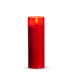 Uyuni Moving Flame Red Glass Ivory Pillar Battery Candle 12 Uyuni Moving Flame Red Glass Ivory Pillar Battery Candle -Christmas Decorations 4324048 51129.1692019143