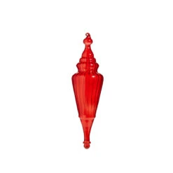 Raz 15.5" Large Red Finial Glass Christmas Ornament 4324500 -Christmas Decorations 4324500a 39207.1684764100