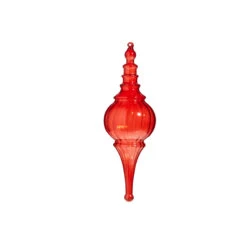 Raz 15.5" Large Red Finial Glass Christmas Ornament 4324500 -Christmas Decorations 4324500b 70842.1684764107