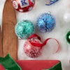 Raz 4" Green, Blue Or Red Iced Ball Glass Christmas Ornament 4324542 -Christmas Decorations 4324542 edit 89209.1690916861