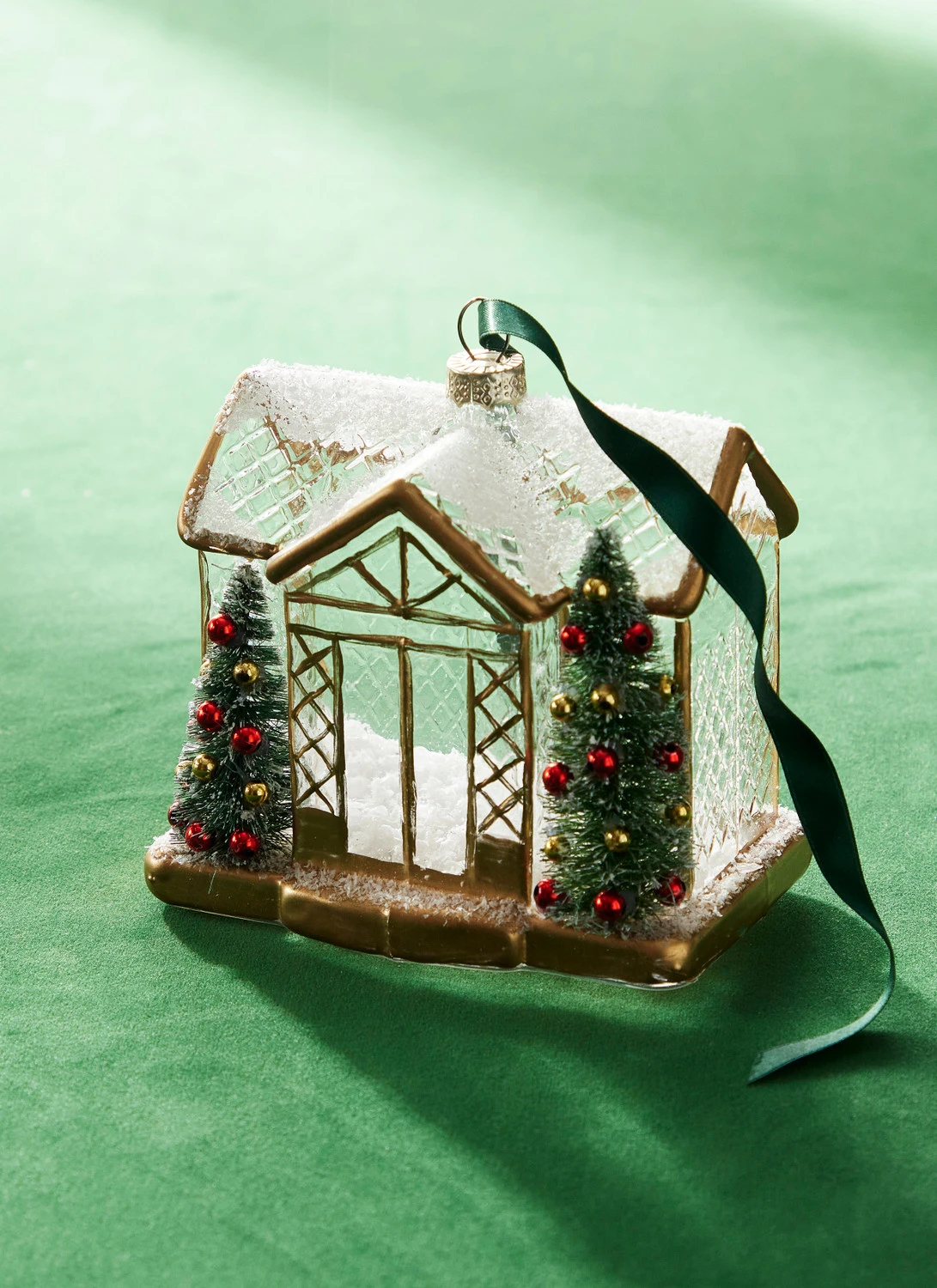 Raz 4.5" Gold House Glass Christmas Ornament 4324585 3 Raz 4.5" Gold House Glass Christmas Ornament 4324585