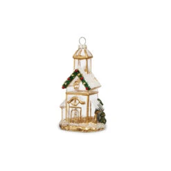 Raz 5" Gold And Clear Church Glass Christmas Ornament 4324586 8 Raz 5" Gold And Clear Church Glass Christmas Ornament 4324586 -Christmas Decorations 4324586a 38583.1684951585