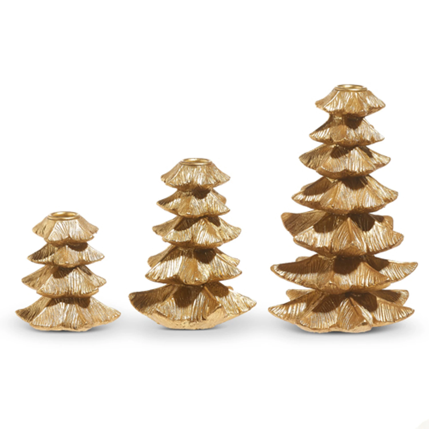 Raz Set Of 3 Gold Tree Candle Stick Holders Christmas Decoration 4327997 4 Raz Set Of 3 Gold Tree Candle Stick Holders Christmas Decoration 4327997 - Image 2