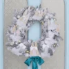 Cody Foster 18" Frosted Village Vintage Inspired Putz Christmas House Wreath CD-1965 -Christmas Decorations CD 1965 edit 03701.1692036279