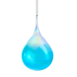 Kurt Adler 5" Blue Drop Glass Christmas Ornament D3554 -Christmas Decorations D3554b 78442.1653324570