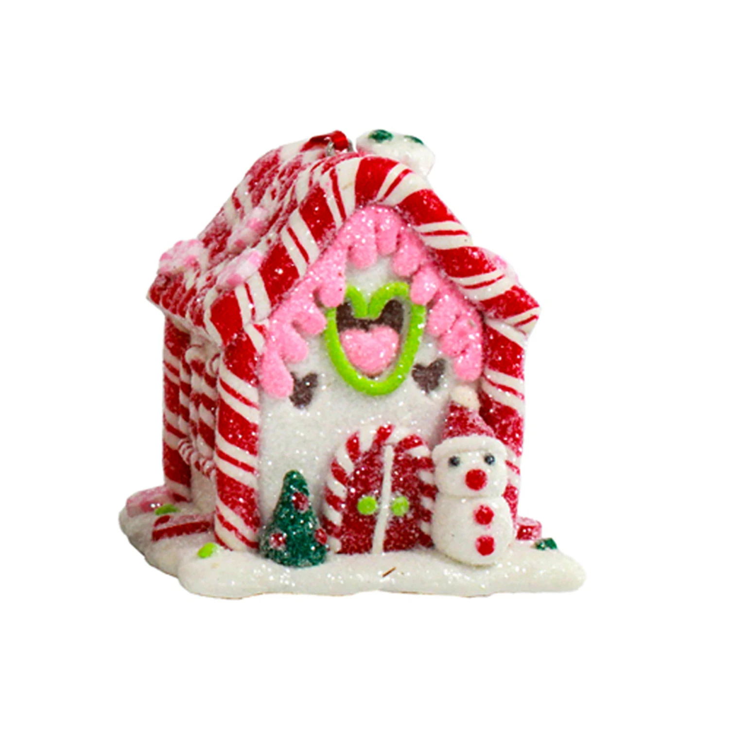 Kurt Adler Set Of 3 Battery Operated Lighted Claydough Gingerbread Candy House Christmas Ornament D4107 5 Kurt Adler Set Of 3 Battery Operated Lighted Claydough Gingerbread Candy House Christmas Ornament D4107 - Image 3