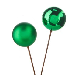 Raz 12" Set Of 2 Red, Gold, Silver Or Green Ball Ornament Christmas Tree Pick 10 Raz 12" Set Of 2 Red, Gold, Silver Or Green Ball Ornament Christmas Tree Pick -Christmas Decorations F4202558 86730.1650483954