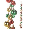 Raz 4' Red, Green, And Gold Ball Garland G4316250 1 Raz 4' Red, Green, And Gold Ball Garland G4316250 -Christmas Decorations G4316250 62552.1686230258