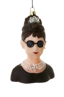 Cody Foster 5.25" Audrey Hepburn Breakfast At Tiffany's Glass Christmas Ornament GO-6732 5 Cody Foster 5.25" Audrey Hepburn Breakfast At Tiffany's Glass Christmas Ornament GO-6732 -Christmas Decorations GO 6732 1 01323.1692035845