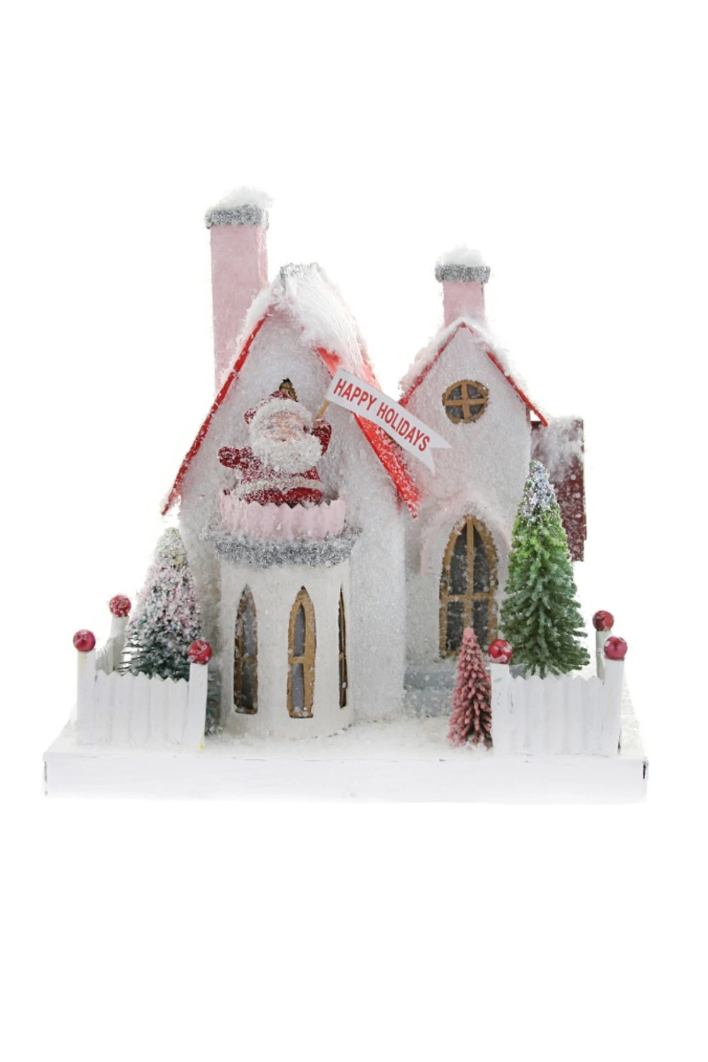 Cody Foster 8.5" Santa's House Vintage Inspired Putz Christmas House HOU-305 3 Cody Foster 8.5" Santa's House Vintage Inspired Putz Christmas House HOU-305