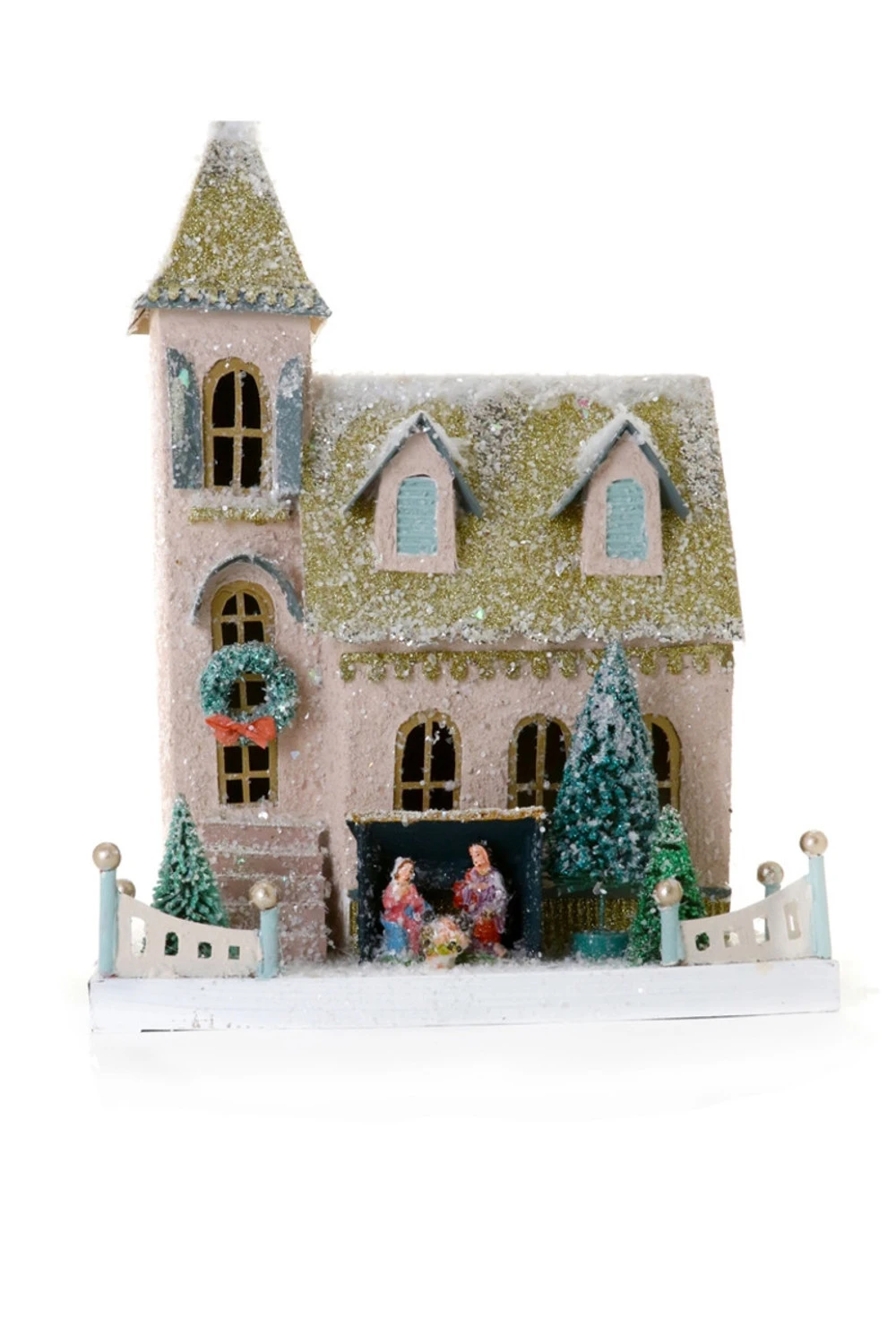 Cody Foster 15" Church Of Nativity Vintage Inspired Putz Christmas House HOU-322 3 Cody Foster 15" Church Of Nativity Vintage Inspired Putz Christmas House HOU-322