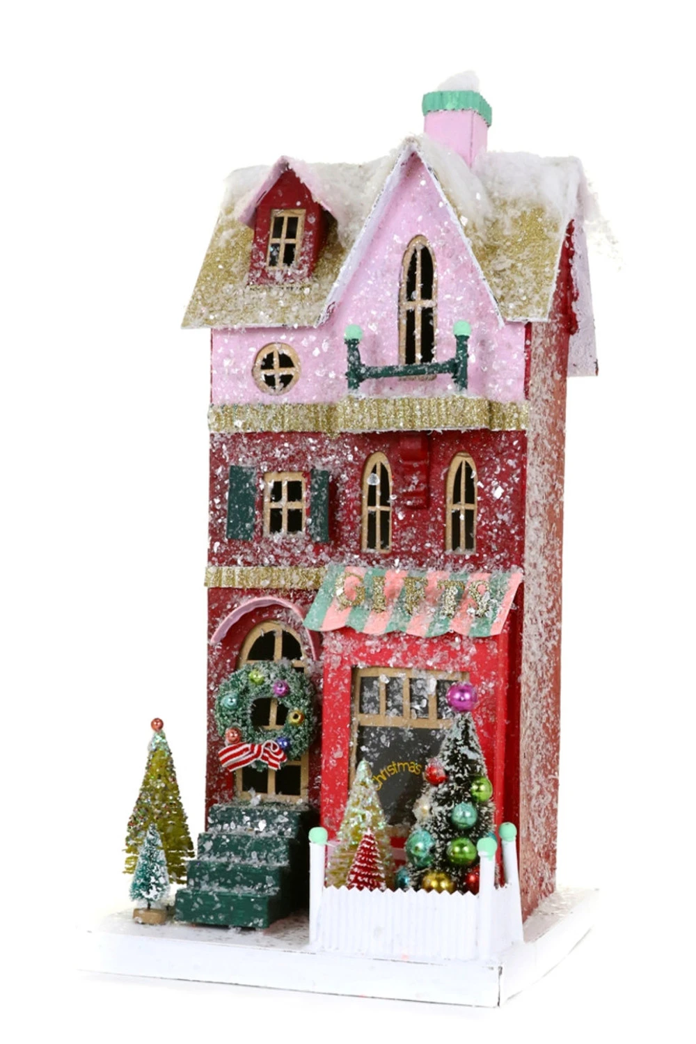 Cody Foster 16" Gift Shop Vintage Inspired Putz Christmas House HOU-351 3 Cody Foster 16" Gift Shop Vintage Inspired Putz Christmas House HOU-351