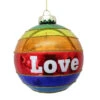 December Diamonds 4" Rainbow LOVE Glass Christmas Ornament 79-81111