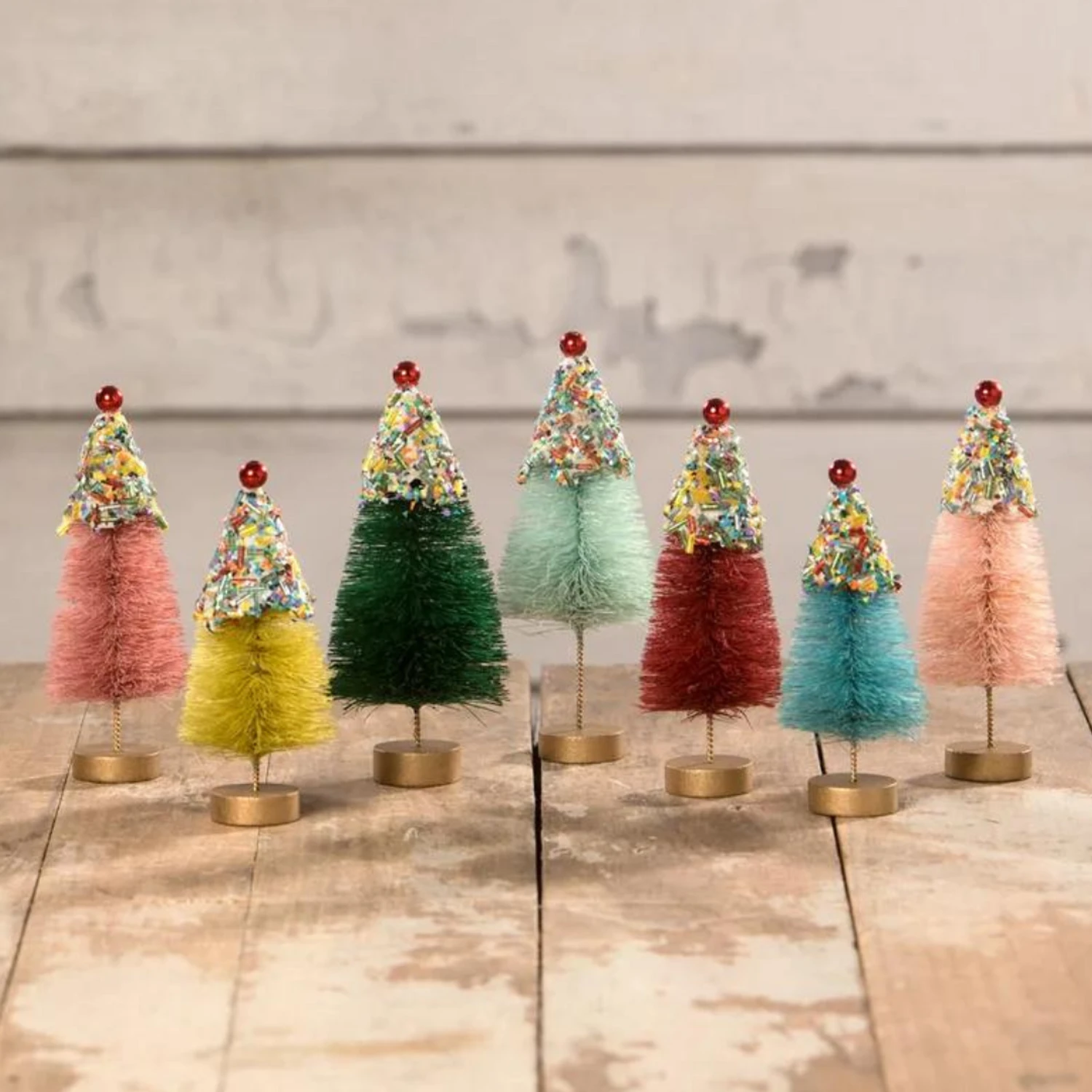 Bethany Lowe Set Of 7 Christmas Mini Cupcake Trees Christmas Decoration LC1543 3 Bethany Lowe Set Of 7 Christmas Mini Cupcake Trees Christmas Decoration LC1543