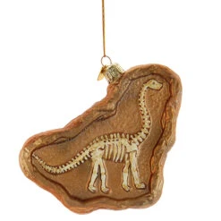 Kurt Adler 4.75" Noble Gems Dinosaur Fossil Glass Christmas Ornament NB1726 -Christmas Decorations NB1726b 00045.1653417145