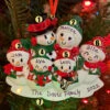 Snowman Family Of 6 Personalized Christmas Ornament OR2255-6