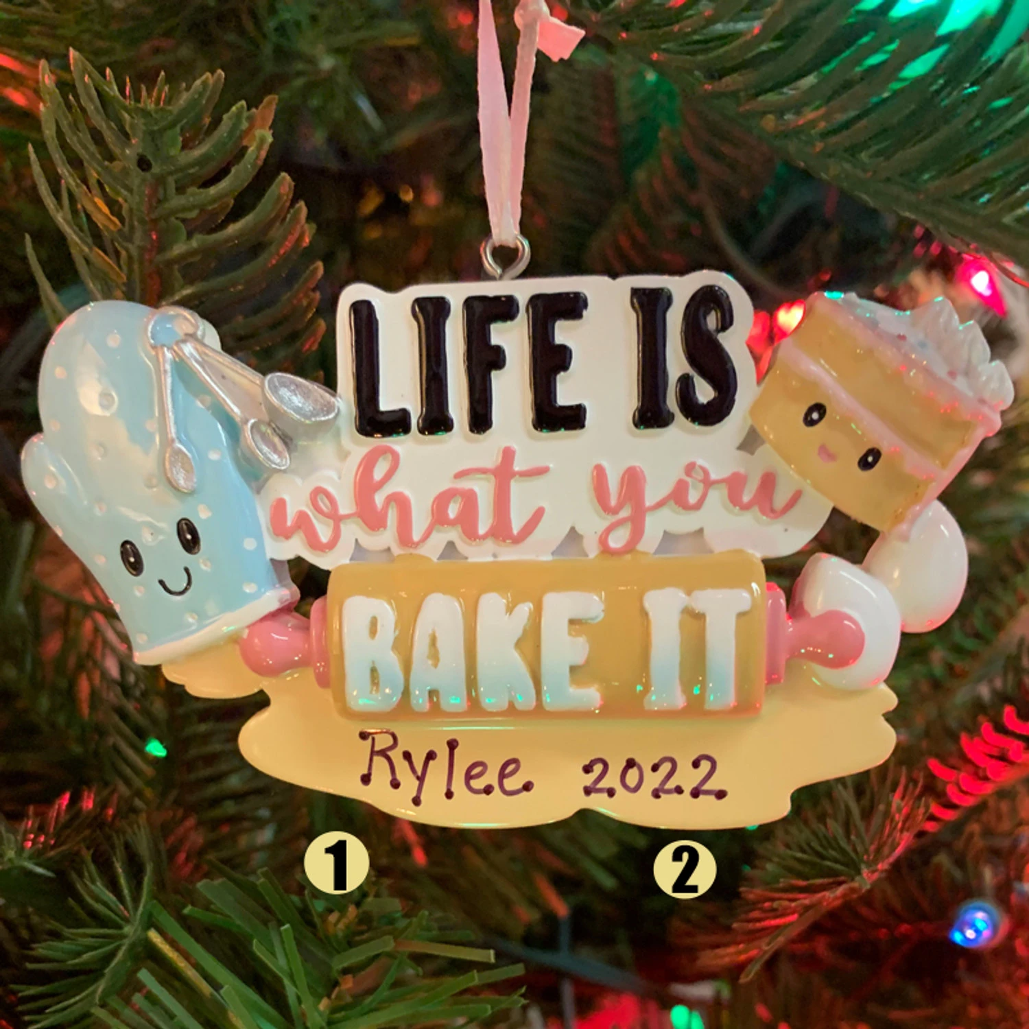 Life Is What You Bake It Personalized Christmas Ornament OR2285 3 Life Is What You Bake It Personalized Christmas Ornament OR2285