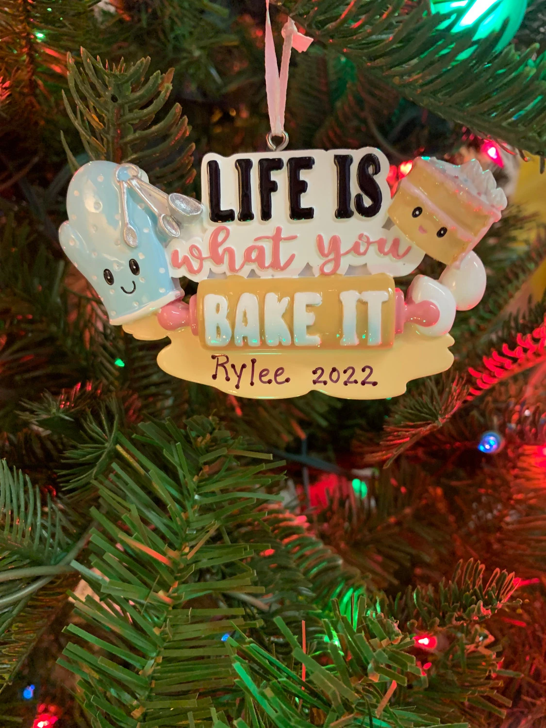 Life Is What You Bake It Personalized Christmas Ornament OR2285 4 Life Is What You Bake It Personalized Christmas Ornament OR2285 - Image 2