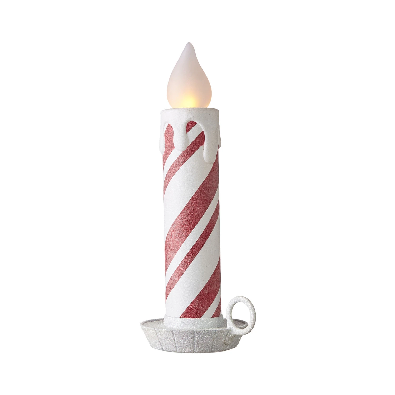 Raz 17.5" Or 22.5" Battery Operated Peppermint Striped Large Candle Christmas Decoration 5 Raz 17.5" Or 22.5" Battery Operated Peppermint Striped Large Candle Christmas Decoration - Image 3