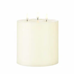 Uyuni 6" X 7" Large Ivory Triflame Candle 4034551 -Christmas Decorations api1jufkk 89418.1646091893
