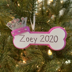 Pink Dog Bone With Princess Crown Personalized Christmas Ornament 6 Pink Dog Bone With Princess Crown Personalized Christmas Ornament -Christmas Decorations api3lsdf9 36578.1646091870