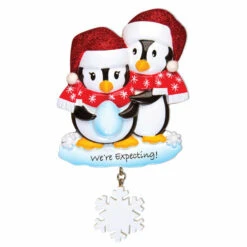 "We're Expecting" Penguin Couples Personalized Christmas Ornament 7 "We're Expecting" Penguin Couples Personalized Christmas Ornament -Christmas Decorations api4nn8iv 90632.1646091872