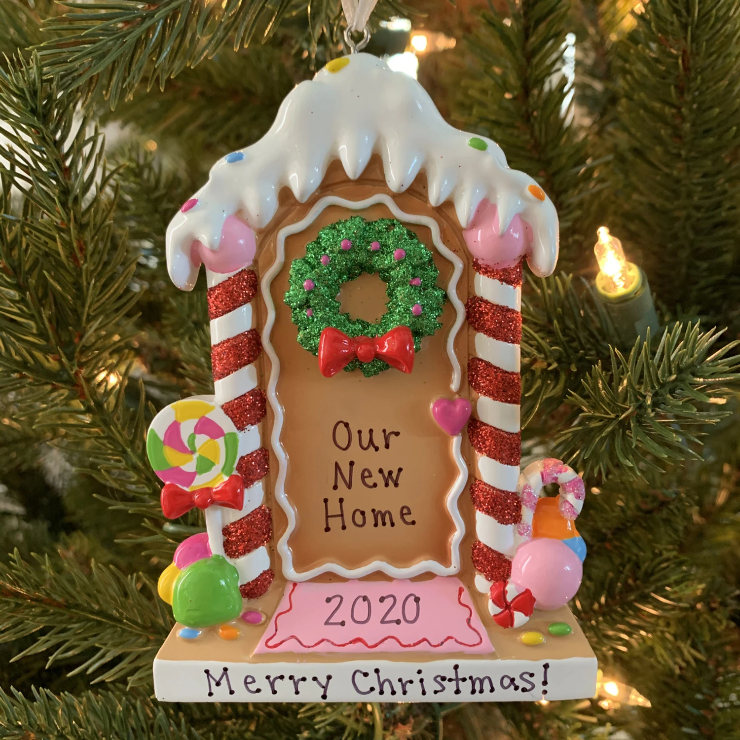 New Home Gingerbread House Personalized Christmas Ornament OR1894 4 New Home Gingerbread House Personalized Christmas Ornament OR1894 - Image 2