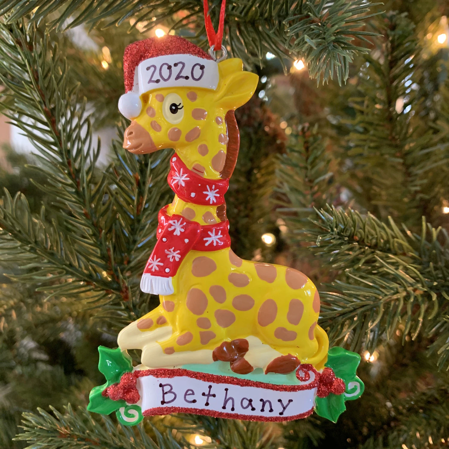 Baby Giraffe Personalized Christmas Ornament OR1850G 4 Baby Giraffe Personalized Christmas Ornament OR1850G - Image 2