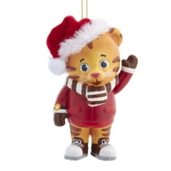 Kurt Adler 3.5" Daniel Tiger With Santa Hat Christmas Ornament TG1202