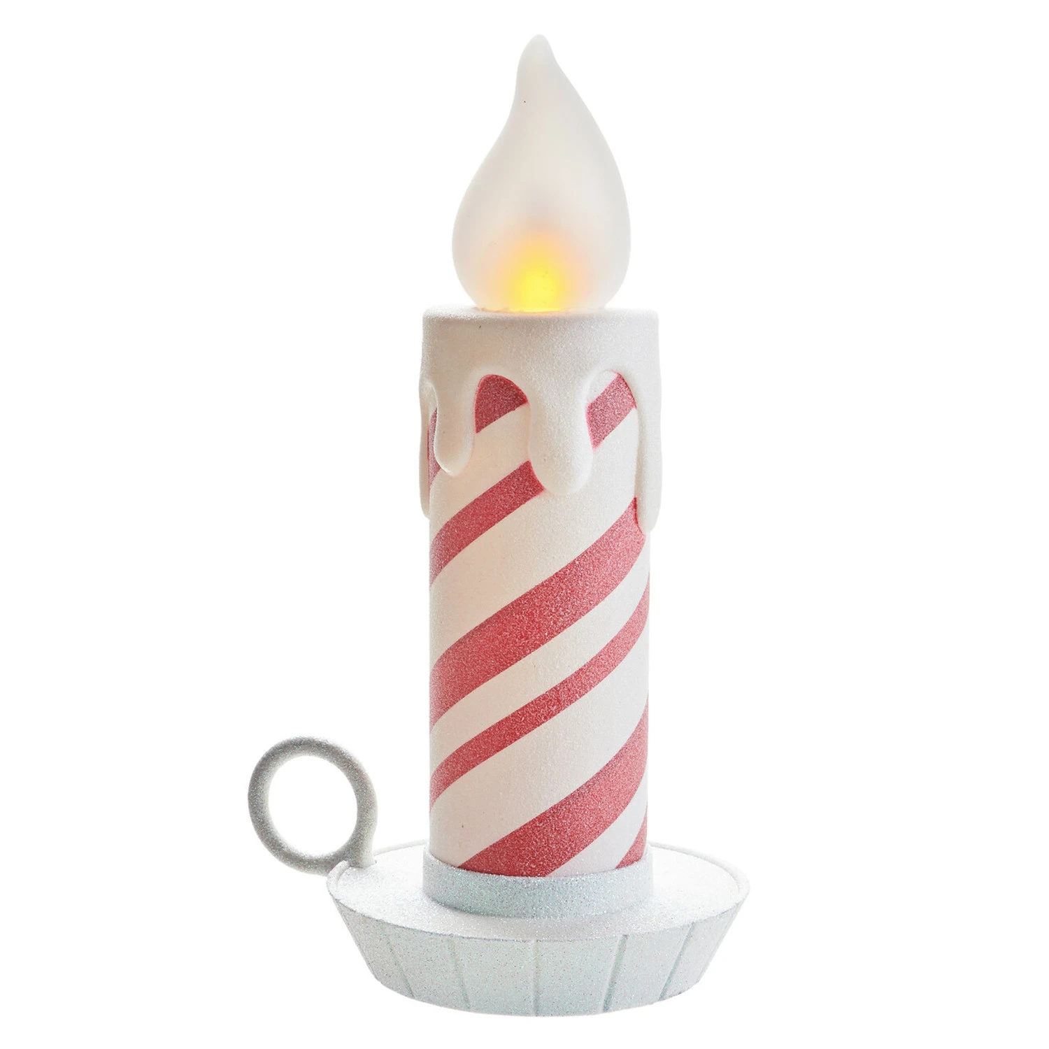 Raz 17.5" Or 22.5" Battery Operated Peppermint Striped Large Candle Christmas Decoration 4 Raz 17.5" Or 22.5" Battery Operated Peppermint Striped Large Candle Christmas Decoration - Image 2