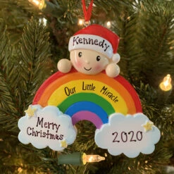 Our Little Miracle Rainbow Baby Personalized Christmas Ornament OR1965 -Christmas Decorations apigfwqlw 28627.1646091910