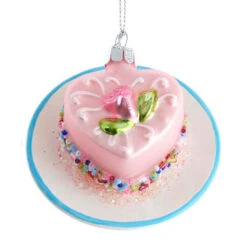 Kurt Adler 3.25" Pink Miniature Cake Glass Christmas Ornament C6374 -Christmas Decorations apihajehr 58372.1646091887