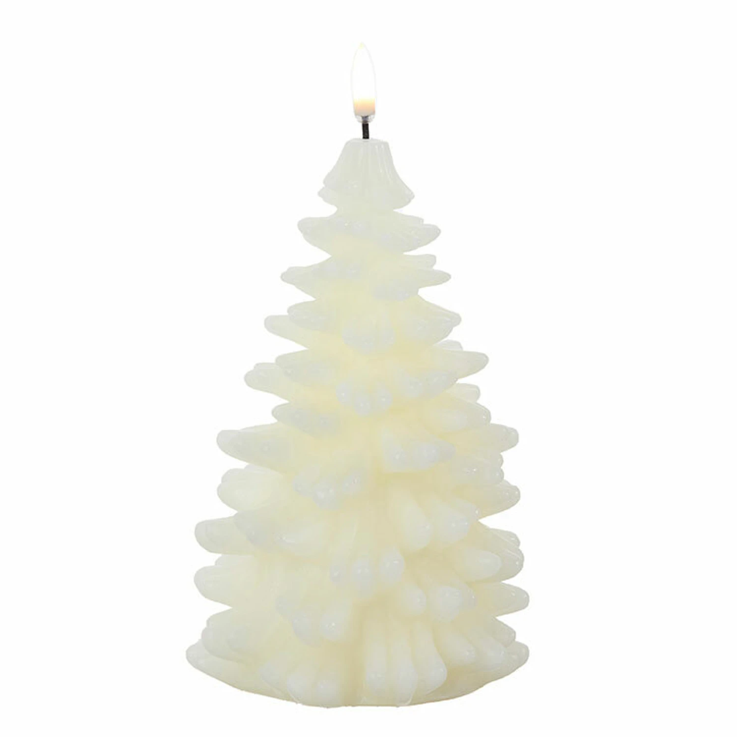 Uyuni 7" Or 8" Ivory Christmas Tree Flicker Flame Candle 4 Uyuni 7" Or 8" Ivory Christmas Tree Flicker Flame Candle - Image 2